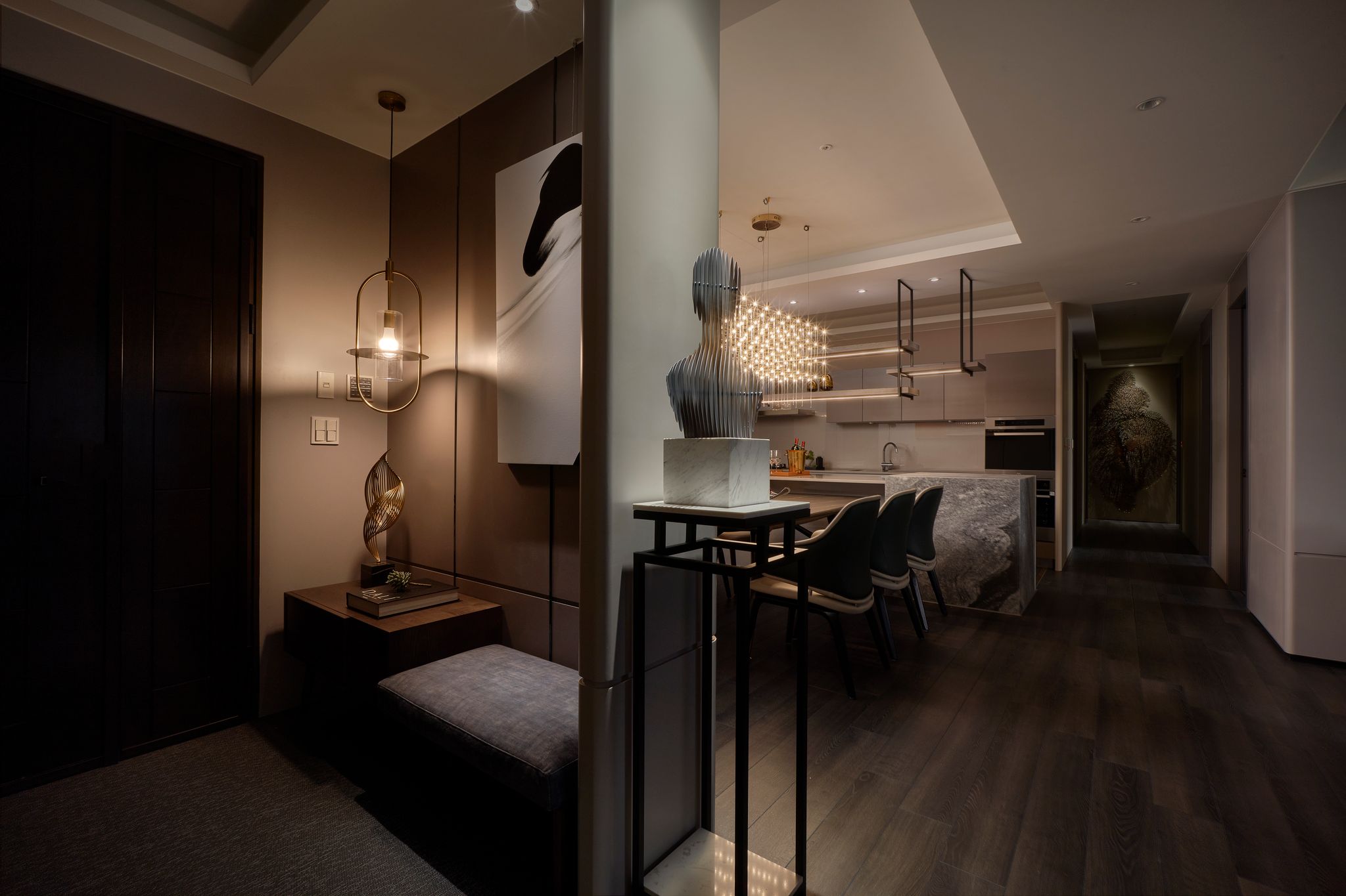 大坪數客廳設計 城揚建設 帝品苑 - 藝瓦高雄室內設計