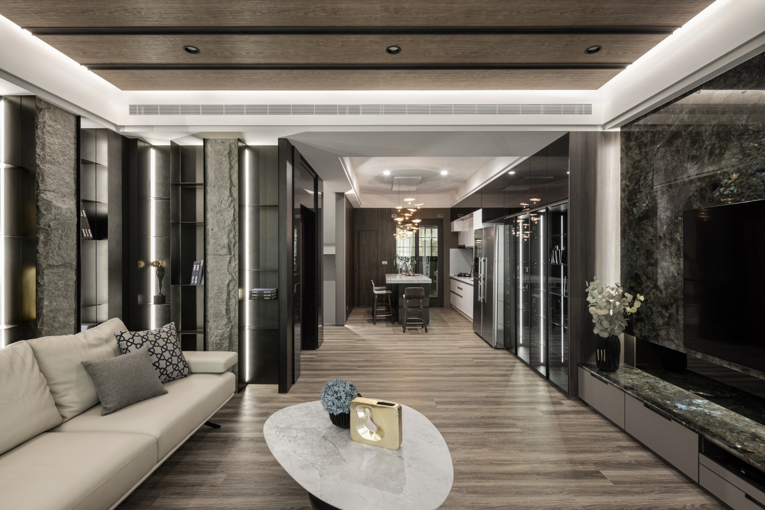 沙發背牆案例<郡天鑽>，藝瓦空間設計作品