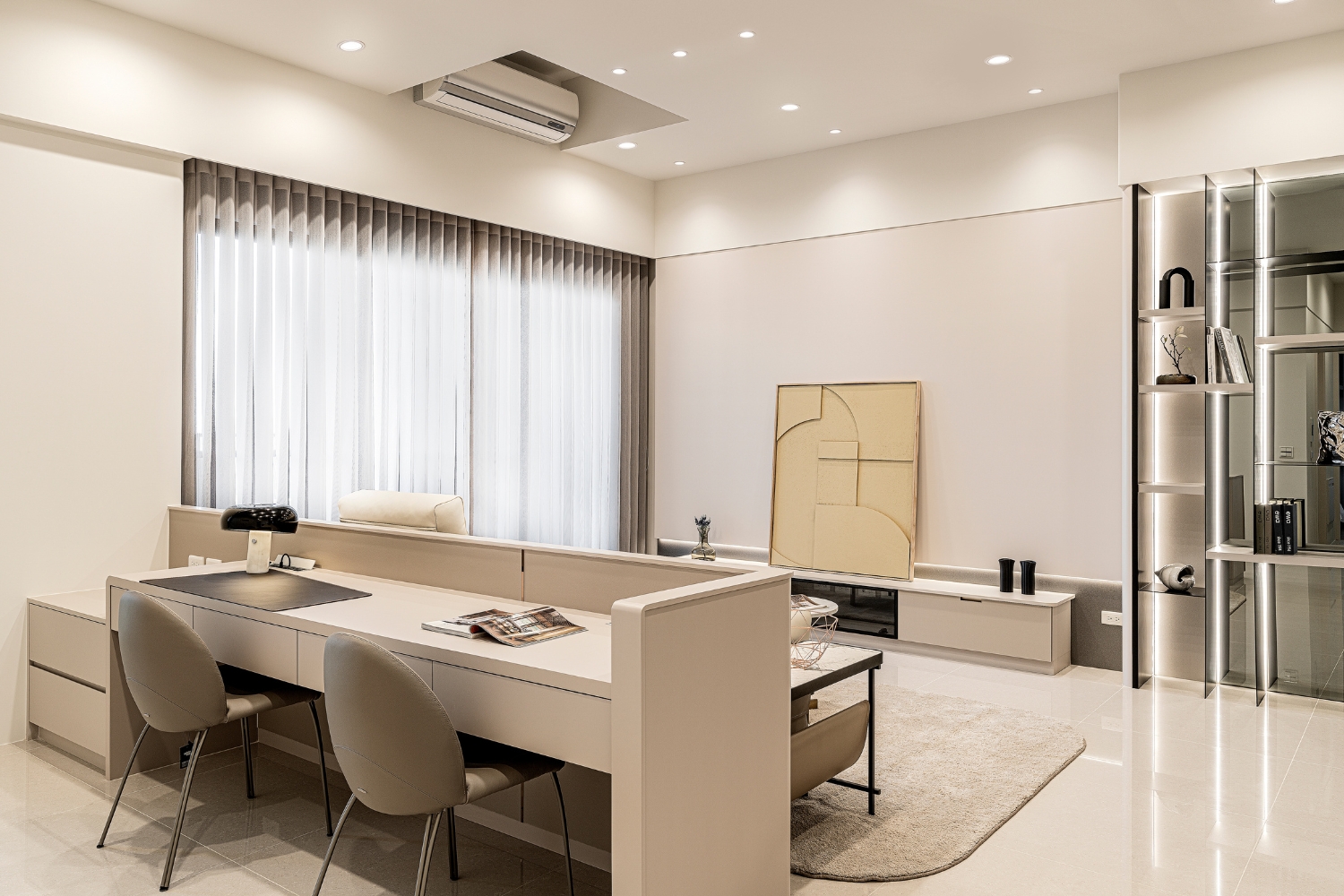 藝瓦空間設計<御之苑A5-27F>，噴漆電視牆材質